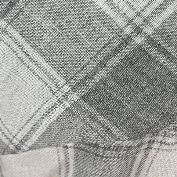 NWT A New Day Button Front Shirt Grey Cream Plaid Size XL Extra Large - Picture 5 of 7